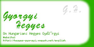 gyorgyi hegyes business card